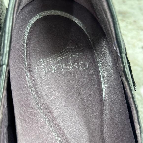 Dansko Misty Metallic Nappa Mary Janes Sz 41 Pewter Leather Womens Shoes - Picture 2 of 7